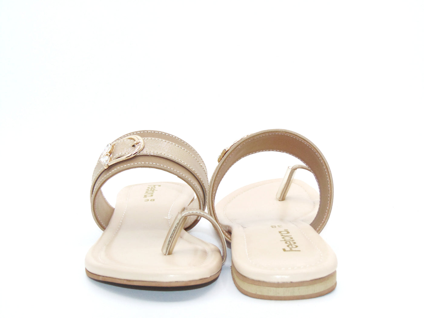 BEIGE BUCKLE FLAT